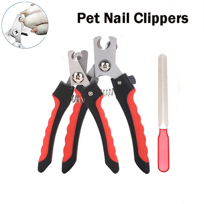 Professional Stainless Steel Pet Nail Clippers for Large Dogs and Cats - Multifunctional Grooming Scissors