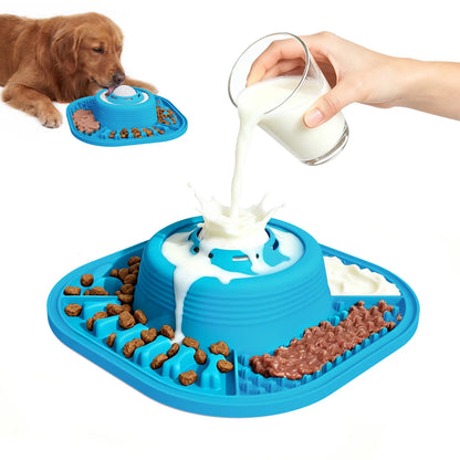 Pawlove Anti-Slip Dog Slow Feeder Bowl with Ball-In Design, 3/4 Cup Capacity, Dishwasher Safe for Liquid Treats, Reduces Mess and Spills, Ideal for Anxiety Relief and Post-Operative Use