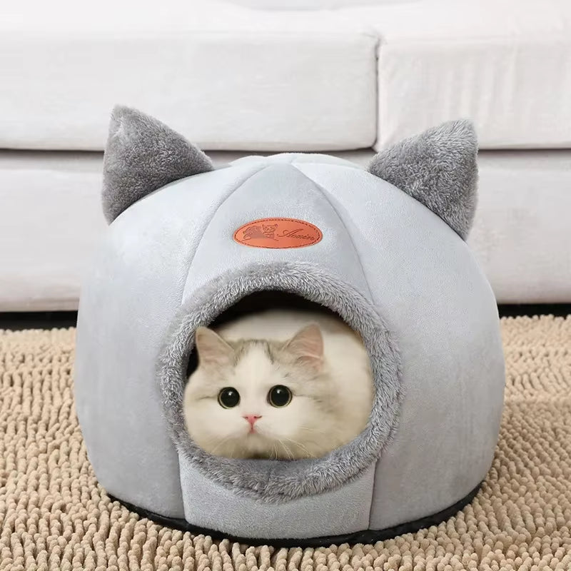 New Deep Sleep Comfort in Winter Cat Bed Iittle Mat Basket Small Dog House Products Pets Tent Cozy Cave Nest Indoor