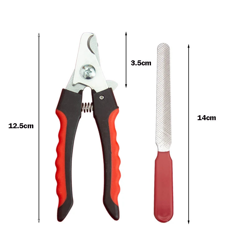 Professional Stainless Steel Pet Nail Clippers for Large Dogs and Cats - Multifunctional Grooming Scissors