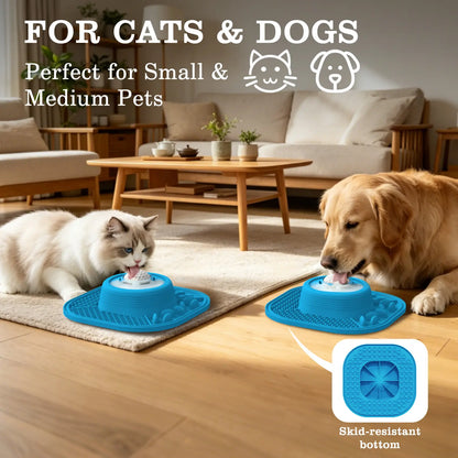 Pawlove Anti-Slip Dog Slow Feeder Bowl with Ball-In Design, 3/4 Cup Capacity, Dishwasher Safe for Liquid Treats, Reduces Mess and Spills, Ideal for Anxiety Relief and Post-Operative Use