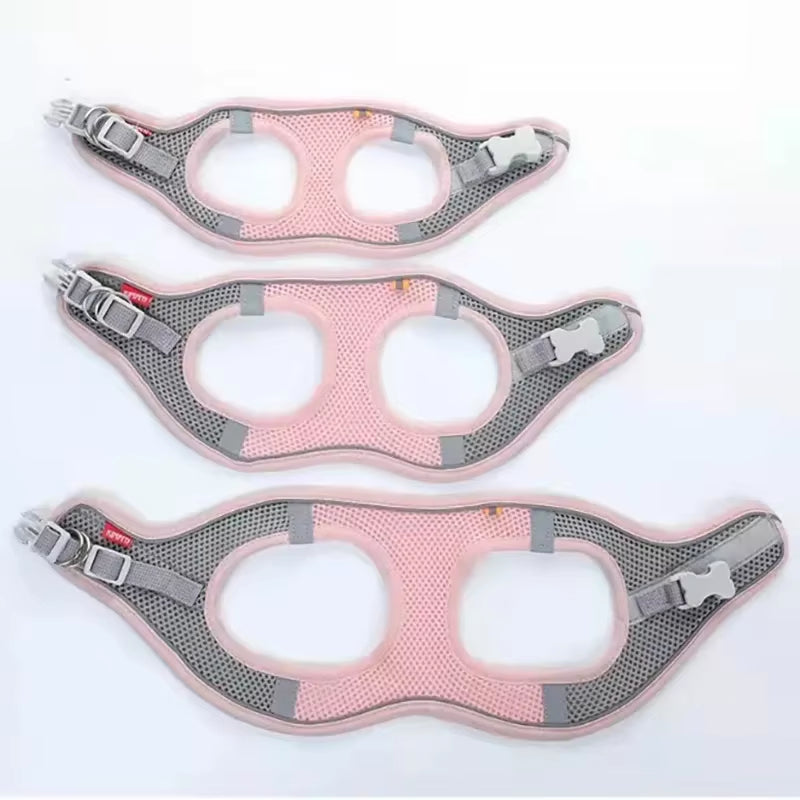 Cat Or Dog Harness Vest Chest Rope Set Reflective Breathable Adjustable Pet Harness for Small Medium Dogs and Cats Outdoor Walking