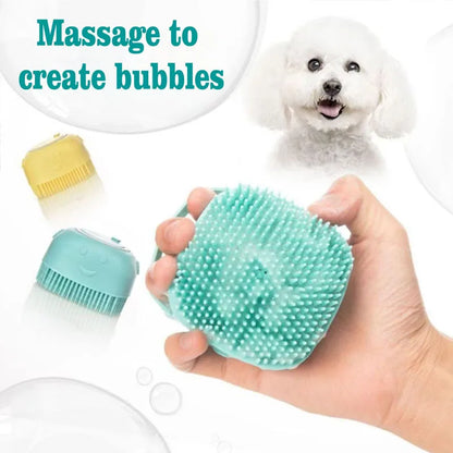 Multifunctional Silicone Bath Massage Brush for Dogs and Cats - Safe and Soft Pet Grooming Accessory