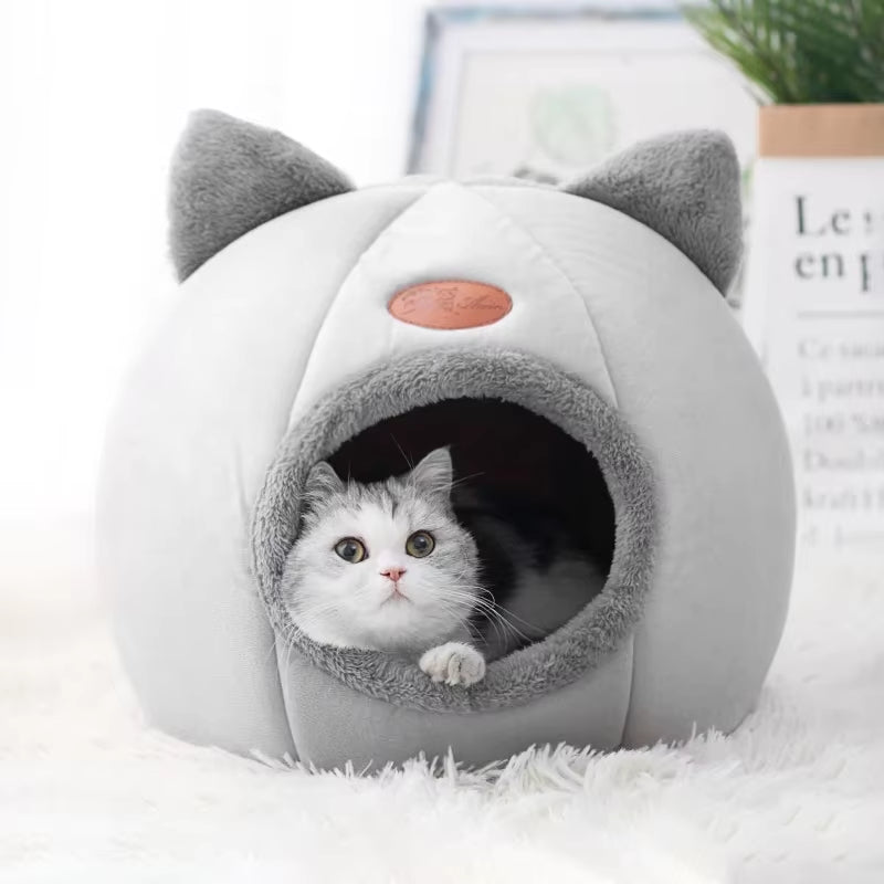 New Deep Sleep Comfort in Winter Cat Bed Iittle Mat Basket Small Dog House Products Pets Tent Cozy Cave Nest Indoor