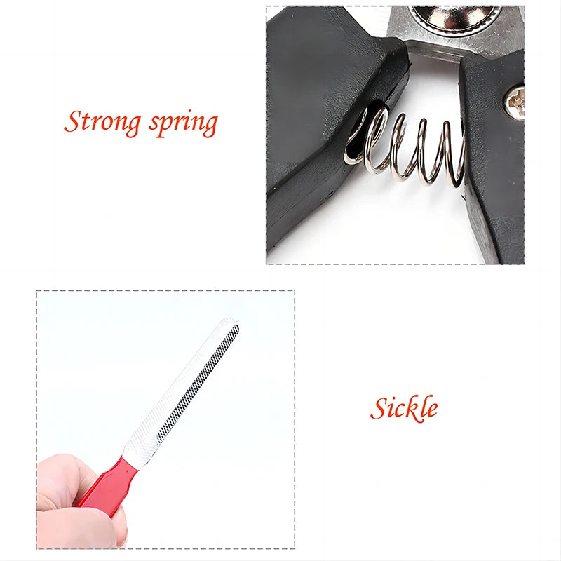 Professional Stainless Steel Pet Nail Clippers for Large Dogs and Cats - Multifunctional Grooming Scissors