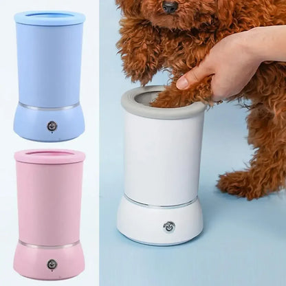 Electric Automatic Dog Paw Cleaner and Massager - USB Rechargeable Pet Foot Washer for Small, Medium, and Large Dogs