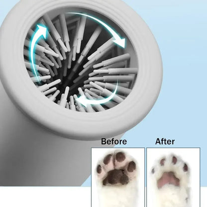 Electric Automatic Dog Paw Cleaner and Massager - USB Rechargeable Pet Foot Washer for Small, Medium, and Large Dogs