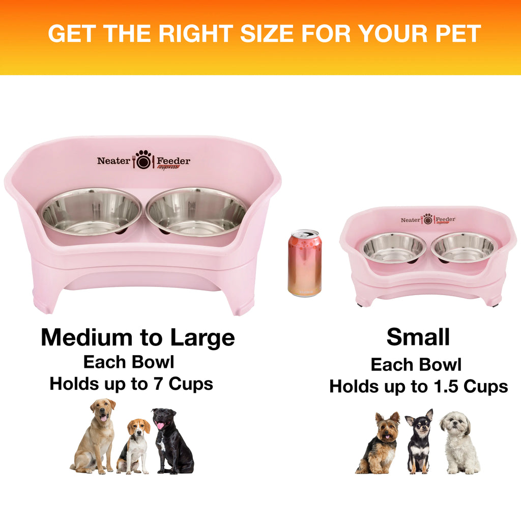 Neater Feeder Express for Cats - MESS PROOF PET BOWLS with Raised Walls & Elevated Design for Improved Digestion - Easy to Clean & Top-Rack Dishwasher Safe - Made in the USA