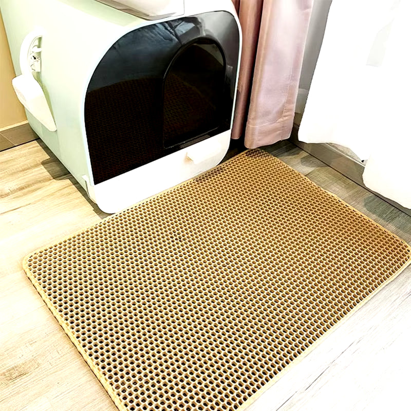 Waterproof Double Layer Cat Litter Trapping Mat - Clean Pad for Litter Boxes and Cat Accessories