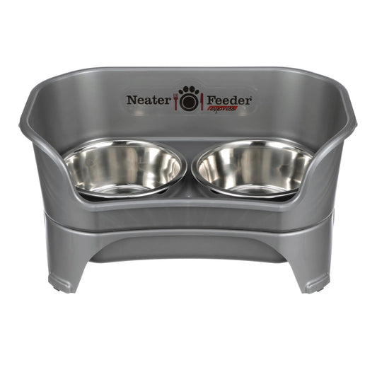 Neater Feeder Express for Cats - MESS PROOF PET BOWLS with Raised Walls & Elevated Design for Improved Digestion - Easy to Clean & Top-Rack Dishwasher Safe - Made in the USA