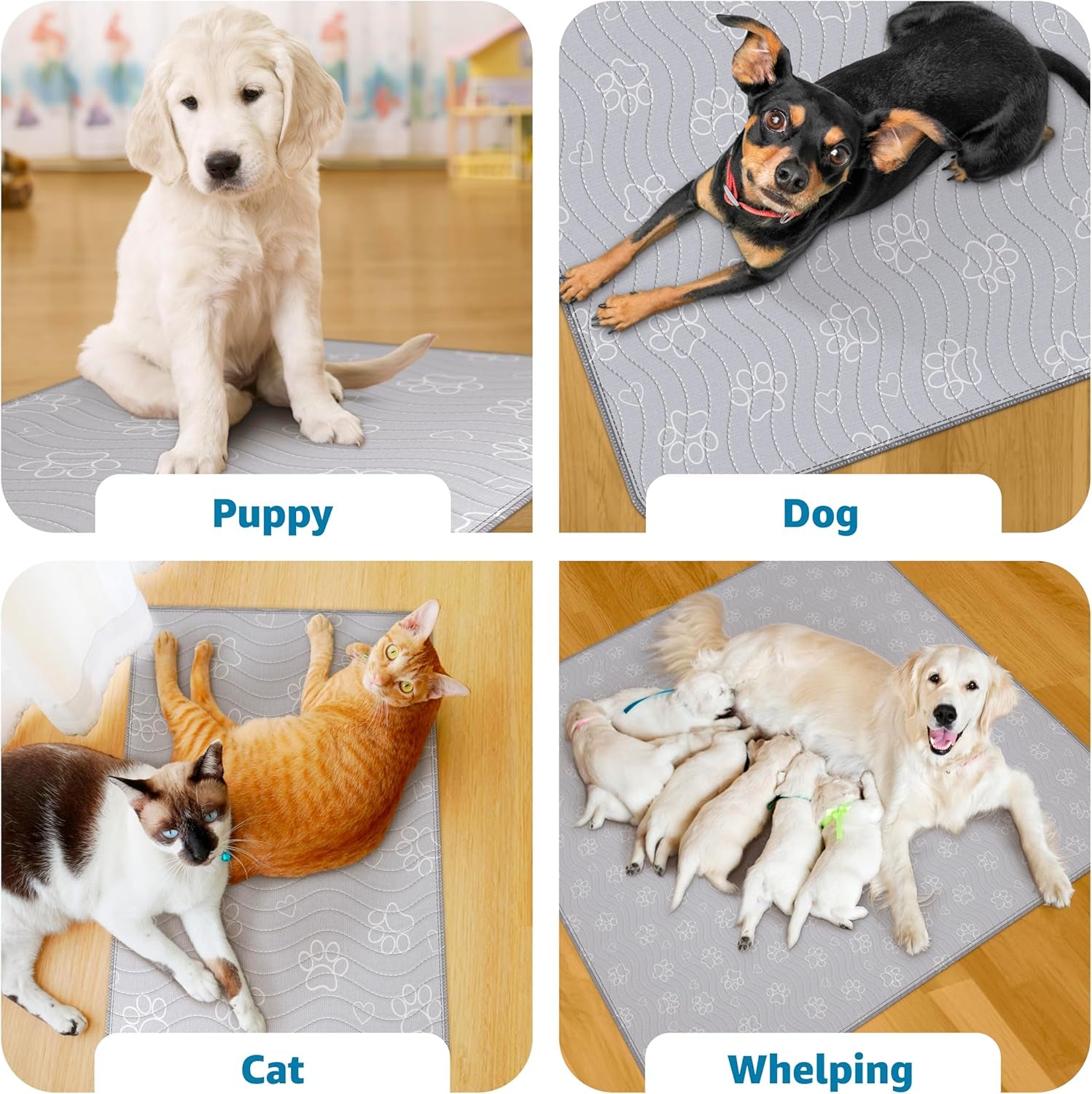 ® Reusable Puppy Pad – Waterproof, Extra-Absorbent, Washable Pee Pad for Dog Training, Whelping, & More – Protect Your Floors & Pet with Quick-Drying Potty Pad (Medium - 36"X41")