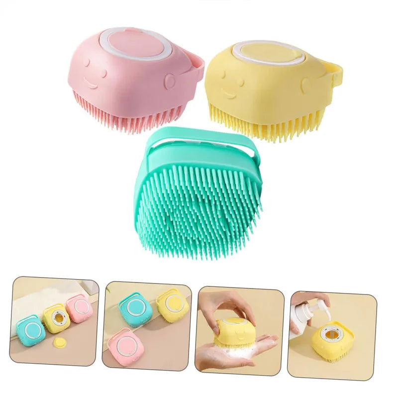 Multifunctional Silicone Bath Massage Brush for Dogs and Cats - Safe and Soft Pet Grooming Accessory