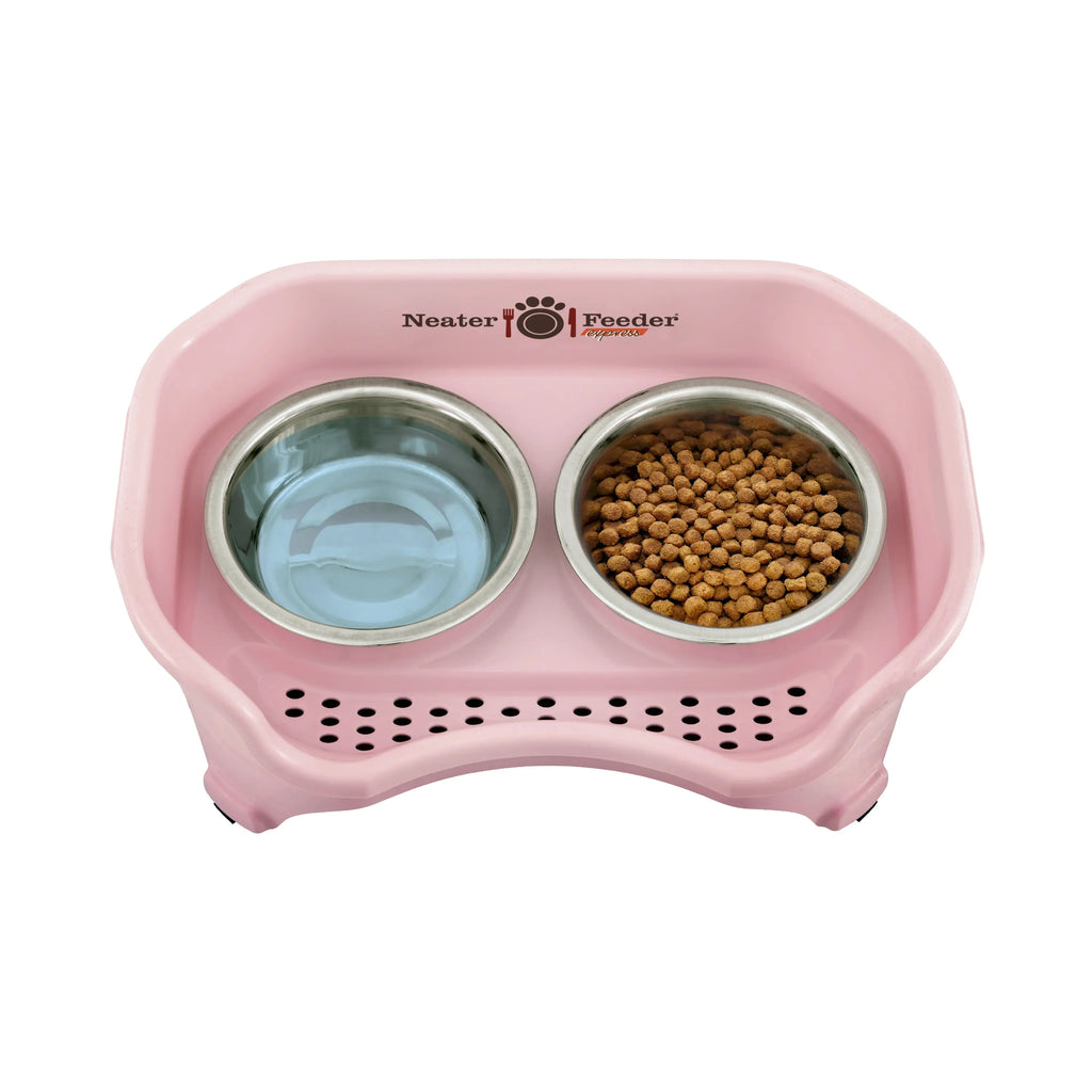 Neater Feeder Express for Cats - MESS PROOF PET BOWLS with Raised Walls & Elevated Design for Improved Digestion - Easy to Clean & Top-Rack Dishwasher Safe - Made in the USA
