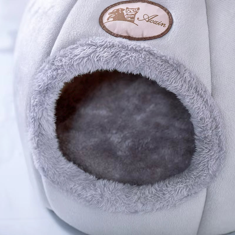 New Deep Sleep Comfort in Winter Cat Bed Iittle Mat Basket Small Dog House Products Pets Tent Cozy Cave Nest Indoor
