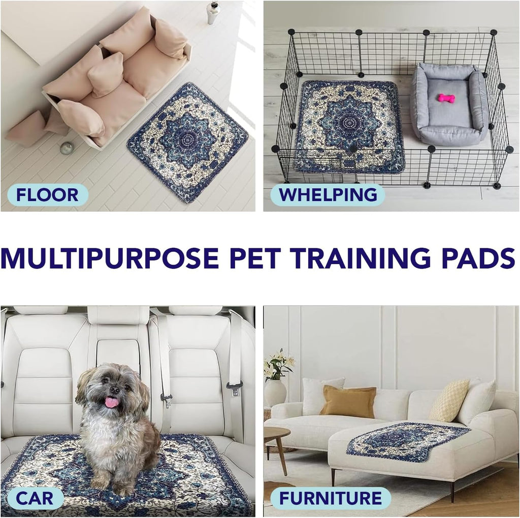 Washable Pee Pads for Dogs and Cats - Super Absorbent Reusable Puppy Training Pads - 100% Waterproof, Leak-Proof & Non-Slip Whelping Pads for Pet Housebreaking